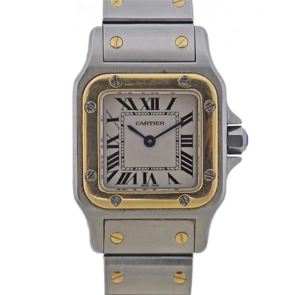 Cartier Santos 1057930 24mm Yellow gold and Stainless steel Off-white 3