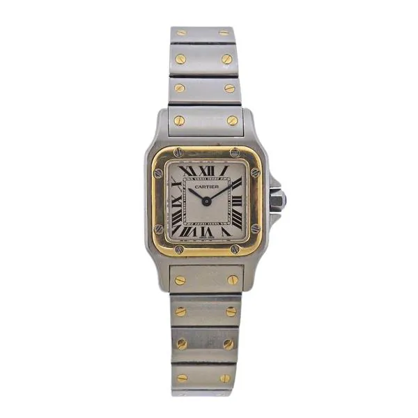 Cartier Santos 1057930 24mm Yellow gold and Stainless steel Off-white 4