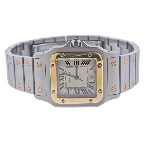 Cartier Santos 1566 29mm Yellow gold and Stainless steel Cartier cream