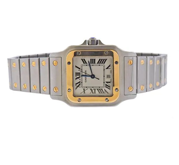 Cartier Santos 1566 29mm Yellow gold and Stainless steel White