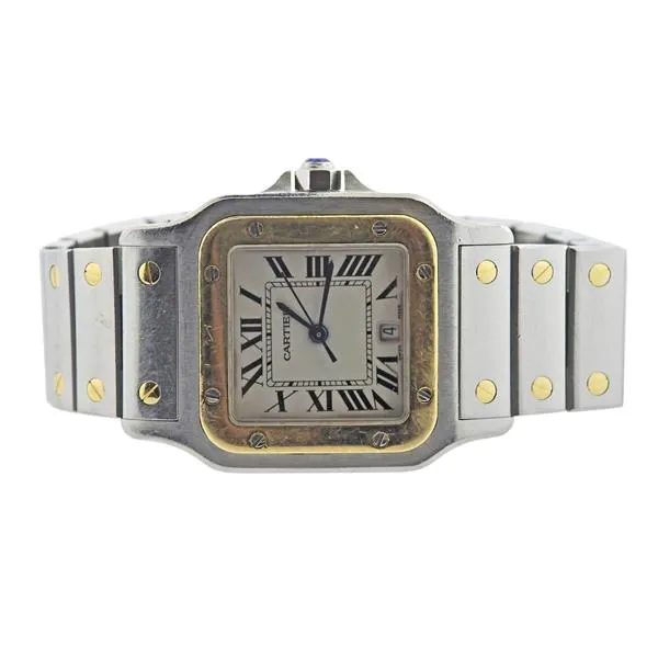 Cartier Santos 1566 29mm Yellow gold and Stainless steel White