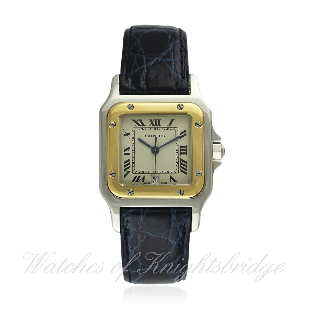 Cartier Santos 187901 29mm Yellow gold Silver dial