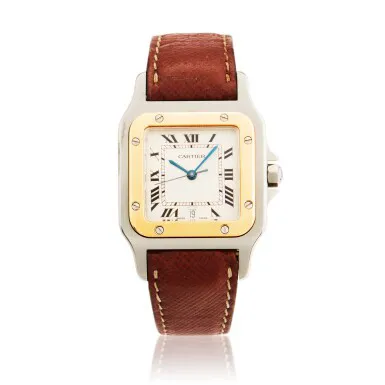 Cartier Santos 187901 41mm Yellow gold and Stainless steel Silver