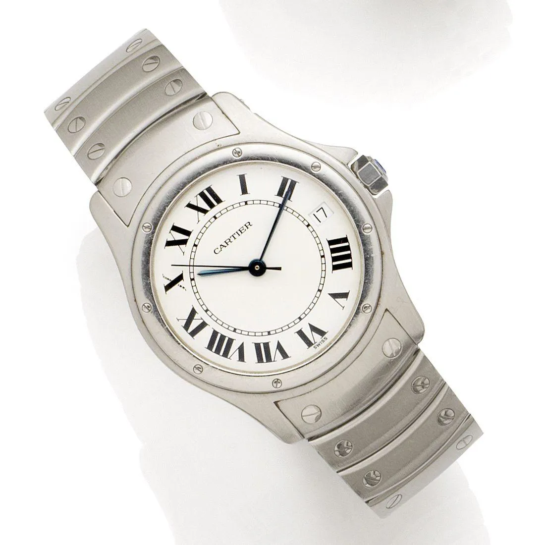 Cartier Santos Ronde 1920-1 34mm Stainless steel White