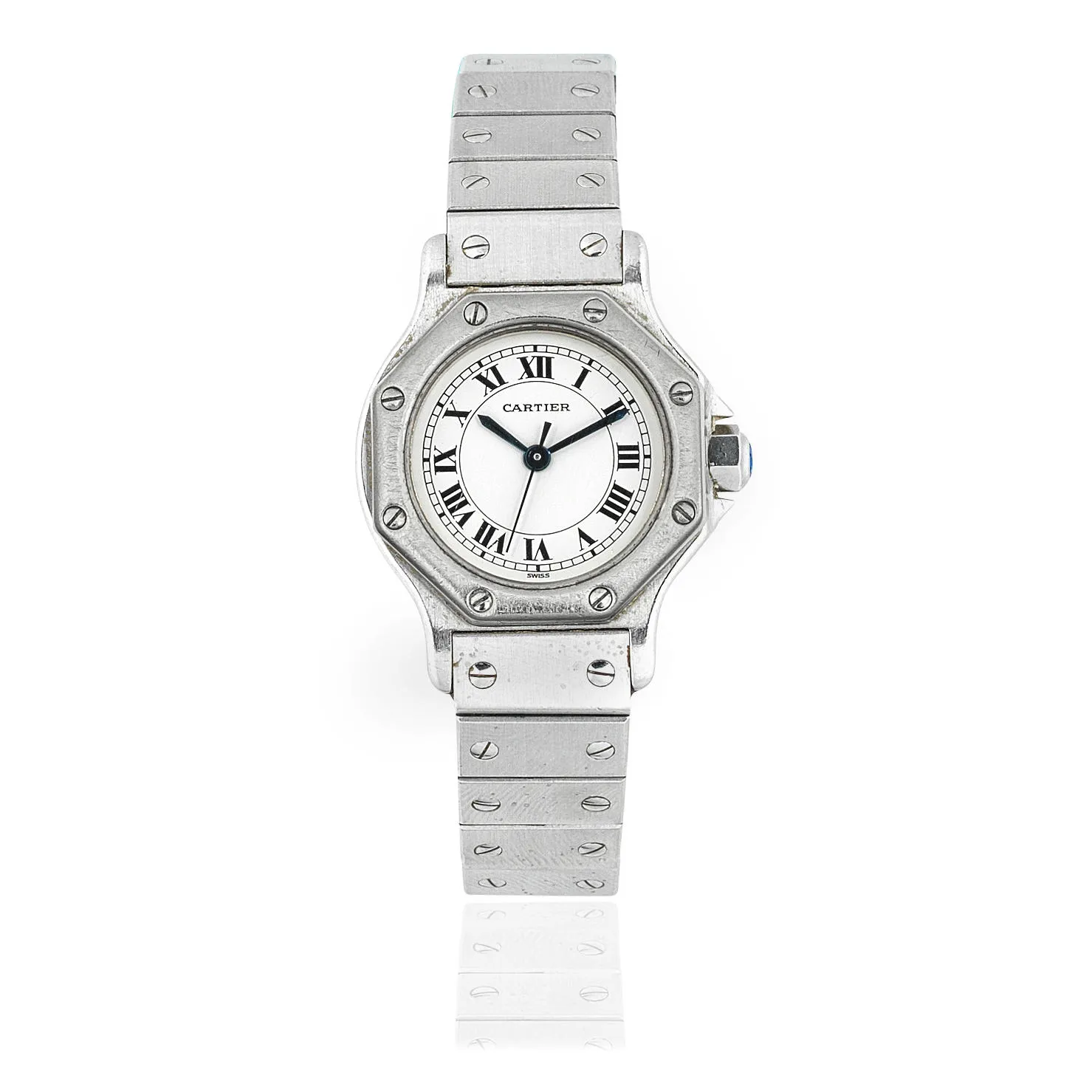 Cartier Santos 2423 25mm Stainless steel White