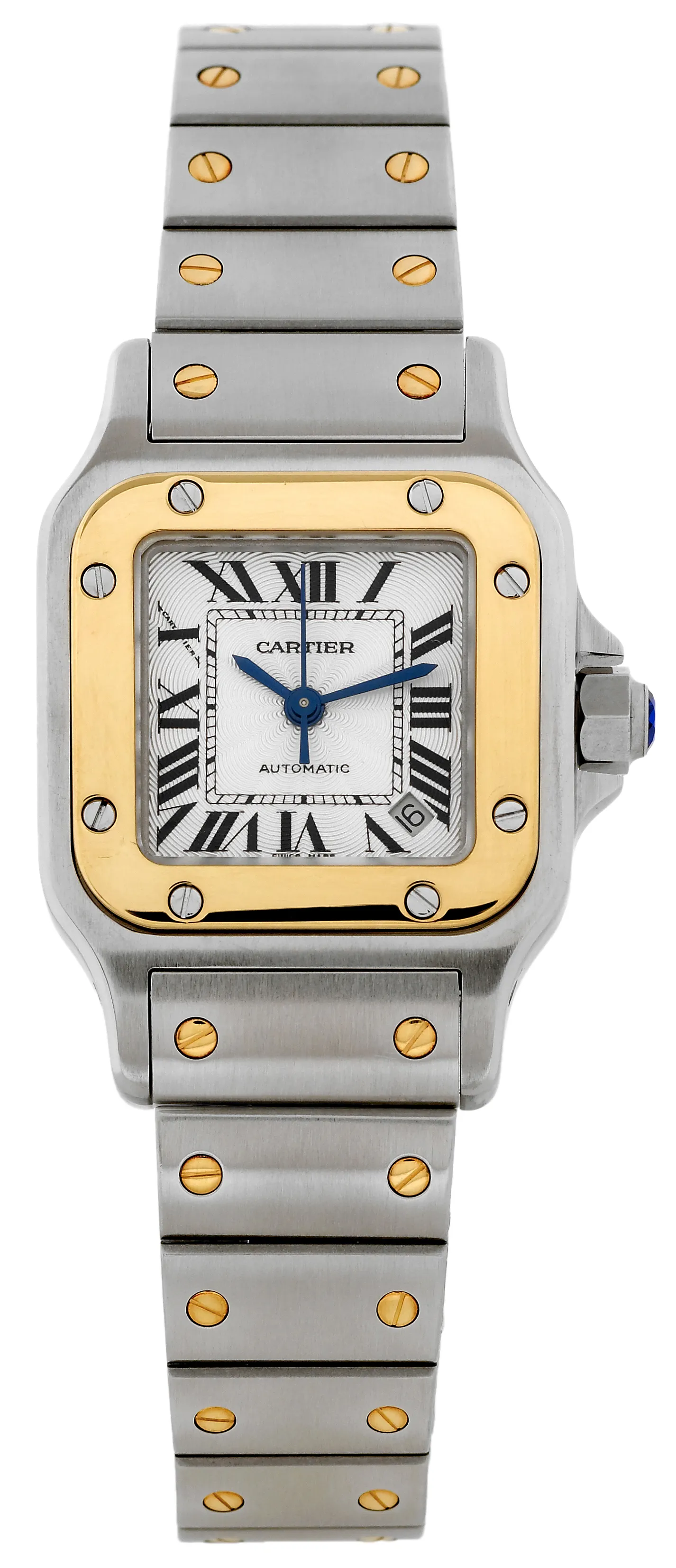 Cartier Santos 2423 25mm Yellow gold and Stainless steel Silver