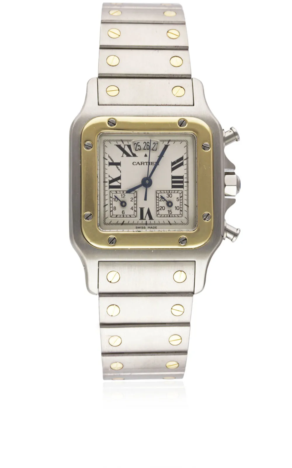 Cartier Santos 2425 30mm Yellow gold and Stainless steel Silver