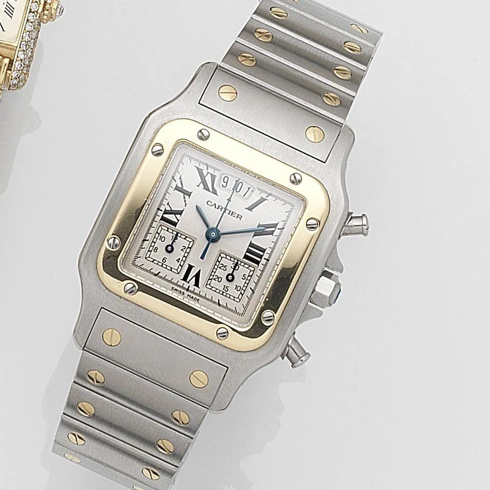 Cartier 2425 30mm Yellow gold and Stainless steel Cream