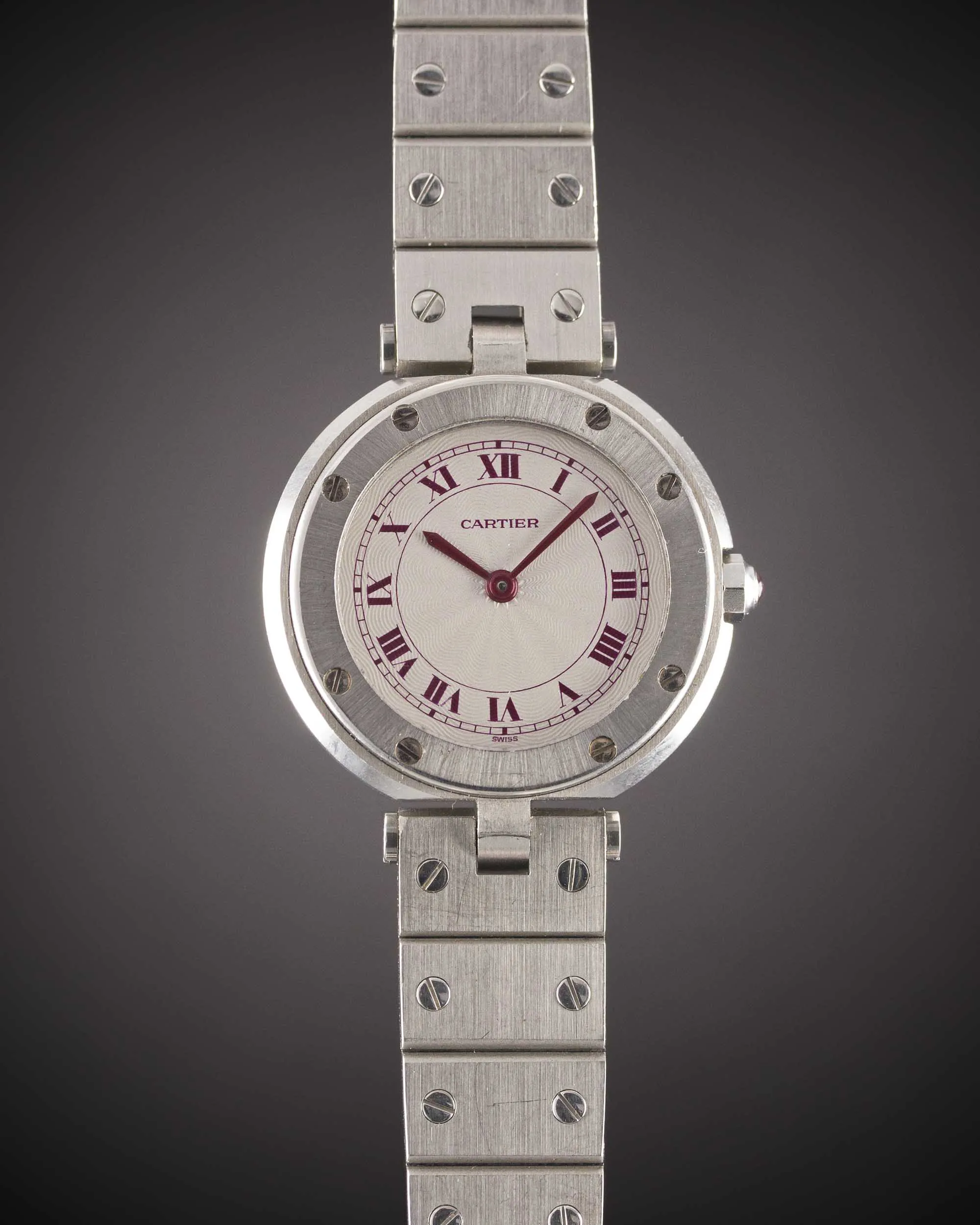 Cartier Santos 8192 27mm Platinum Silver