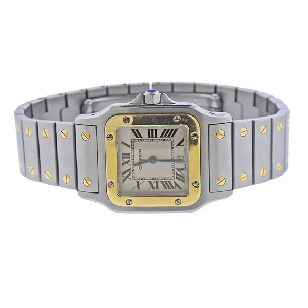 Cartier Santos Galbée 1566 29mm Yellow gold and Stainless steel White