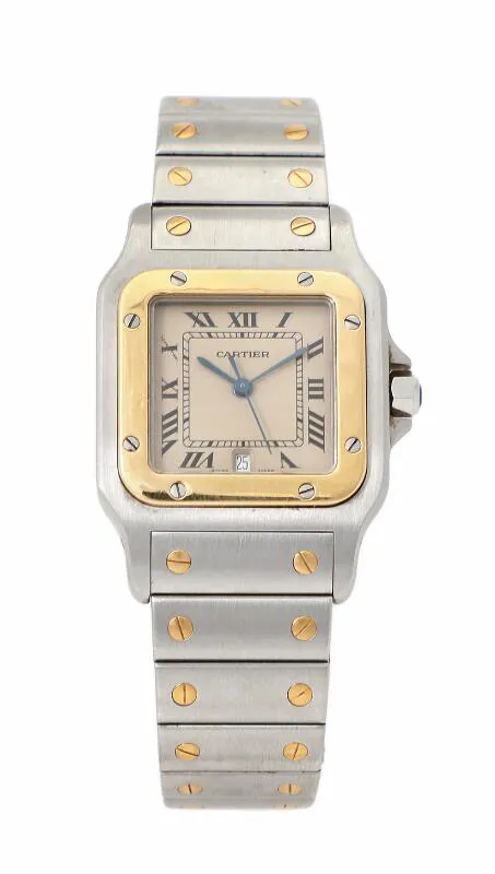 Cartier Santos 187901 29mm Yellow gold and Stainless steel Cream