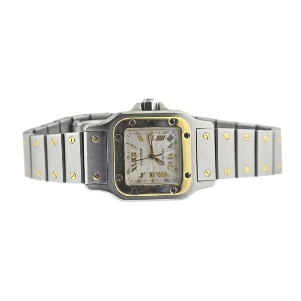 Cartier Santos Galbée 2423 24mm Yellow gold and Stainless steel Cream