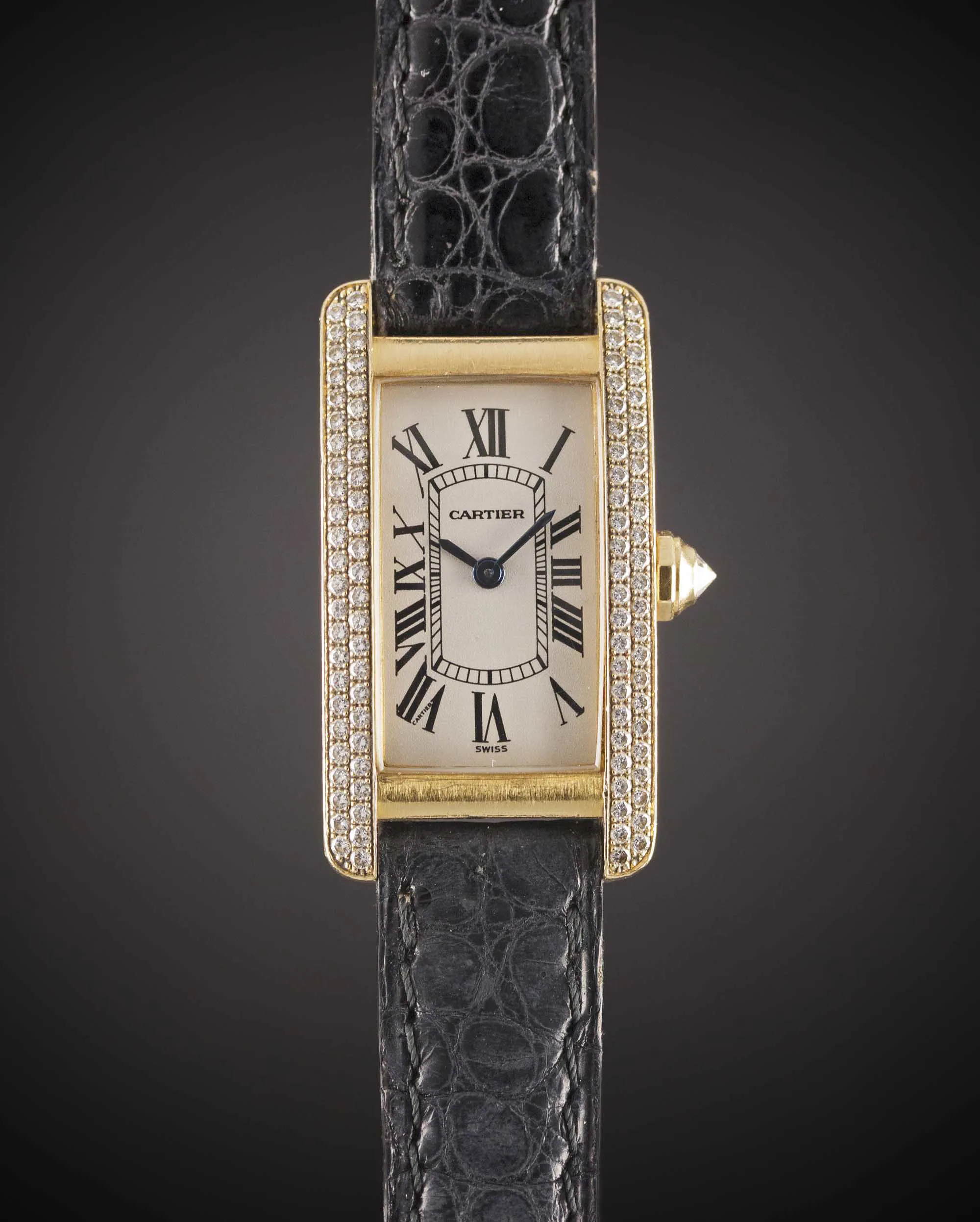 Cartier Tank 1710 35mm Enamel and porcelain Cream