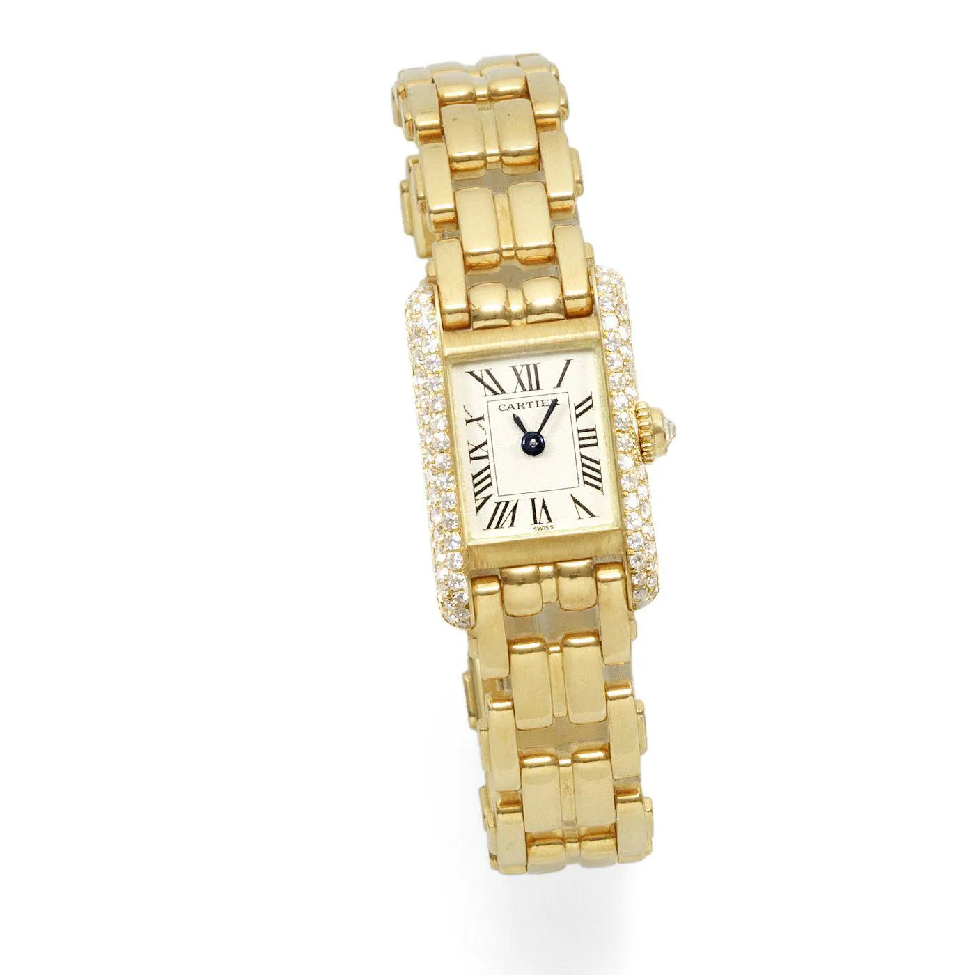 Cartier Tank 1980 16mm Yellow gold Silver