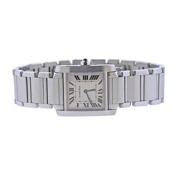 Cartier Tank Française 2301 25mm Stainless steel White