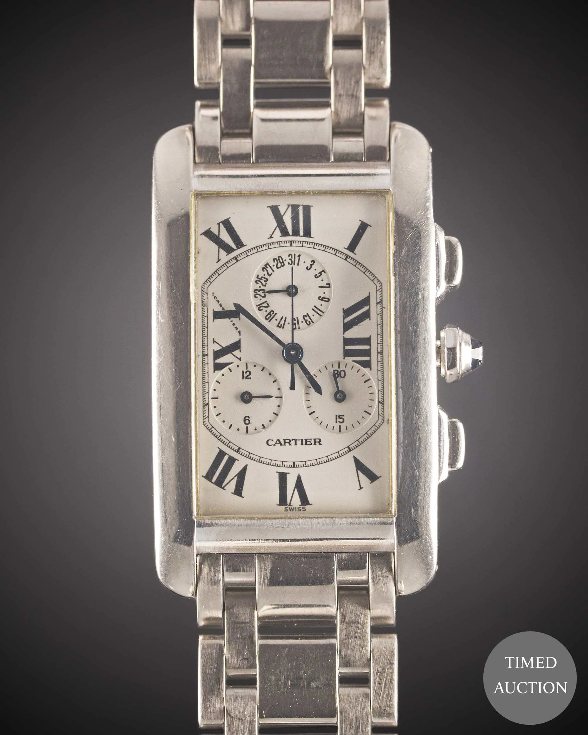 Cartier Tank 2312 45mm White gold Silver