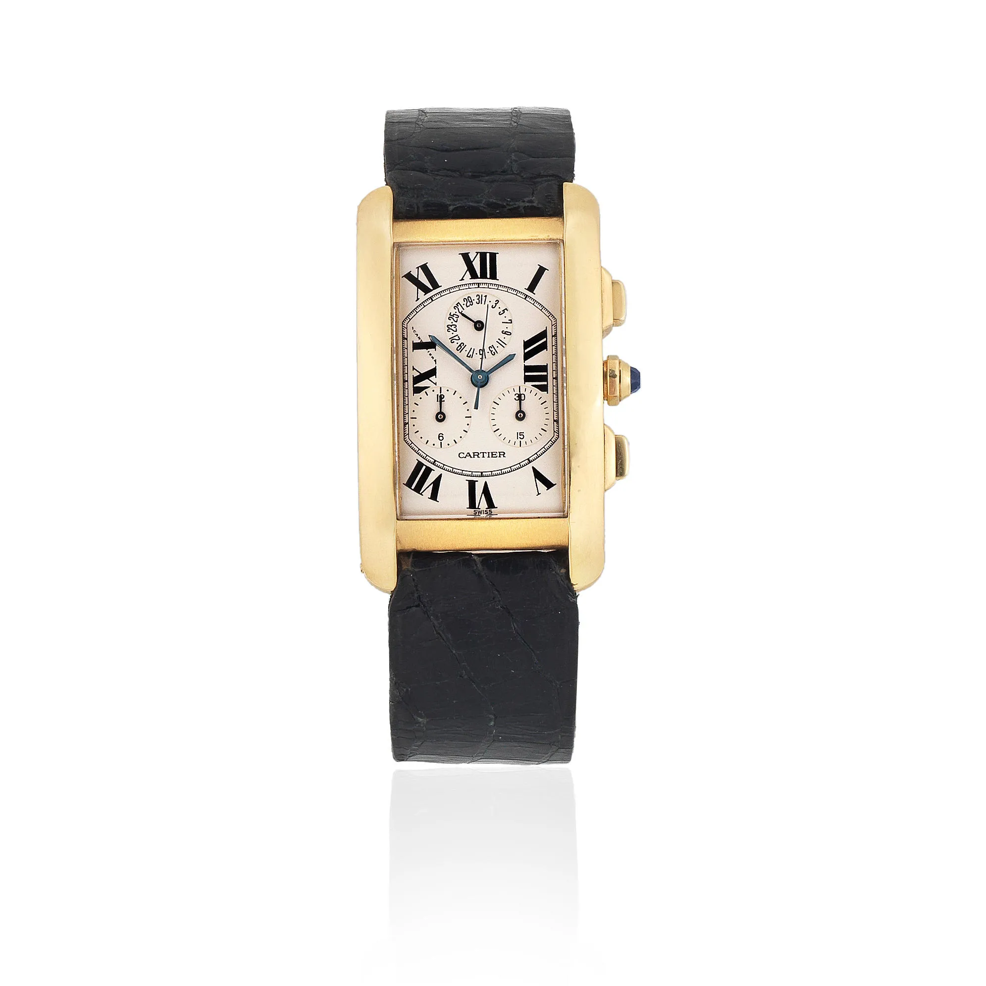 Cartier Tank 2312 26mm Yellow gold Silver