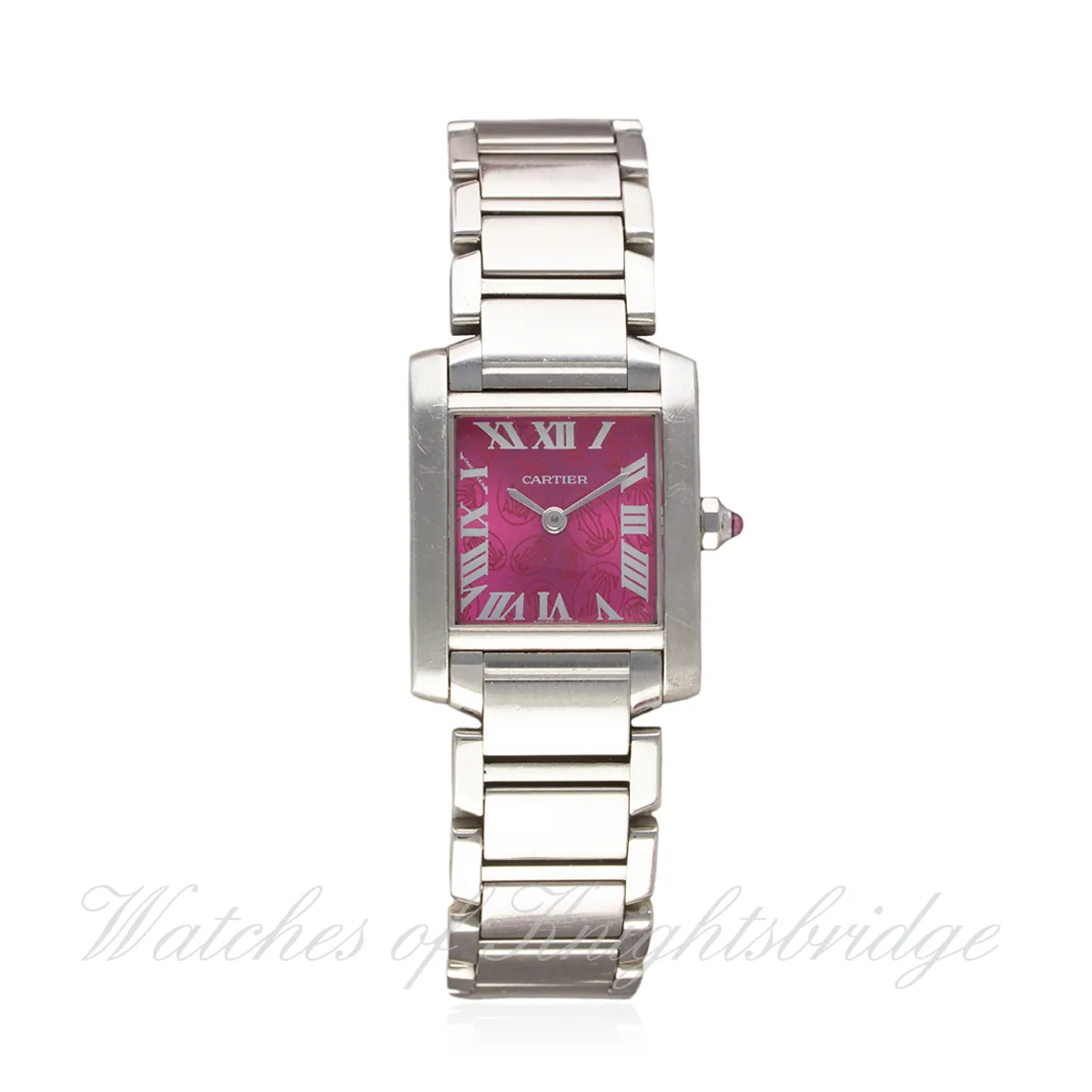Cartier Tank 2384 21mm Stainless steel Pink