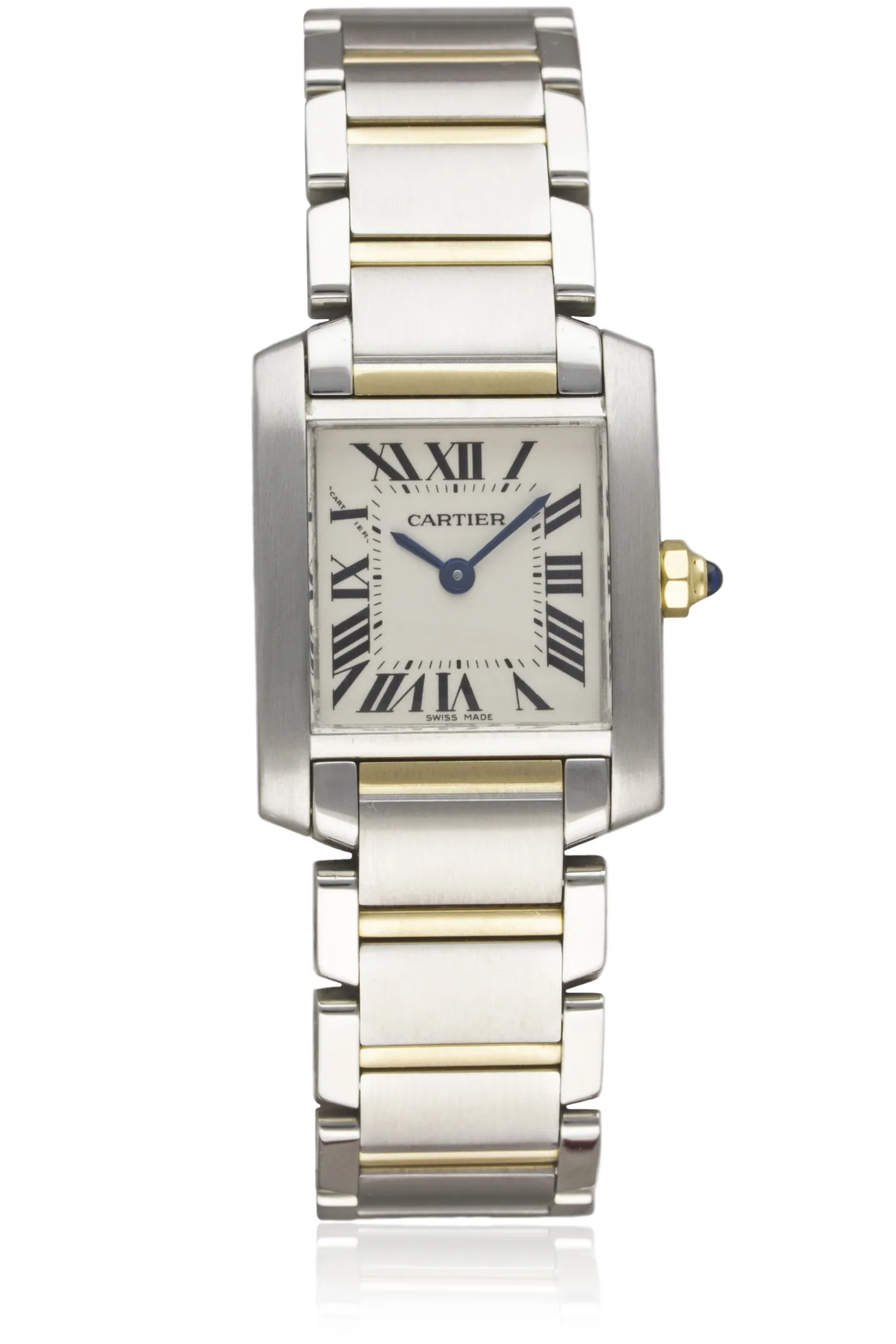 Cartier Tank 2384D 26mm Steel and gold Silver