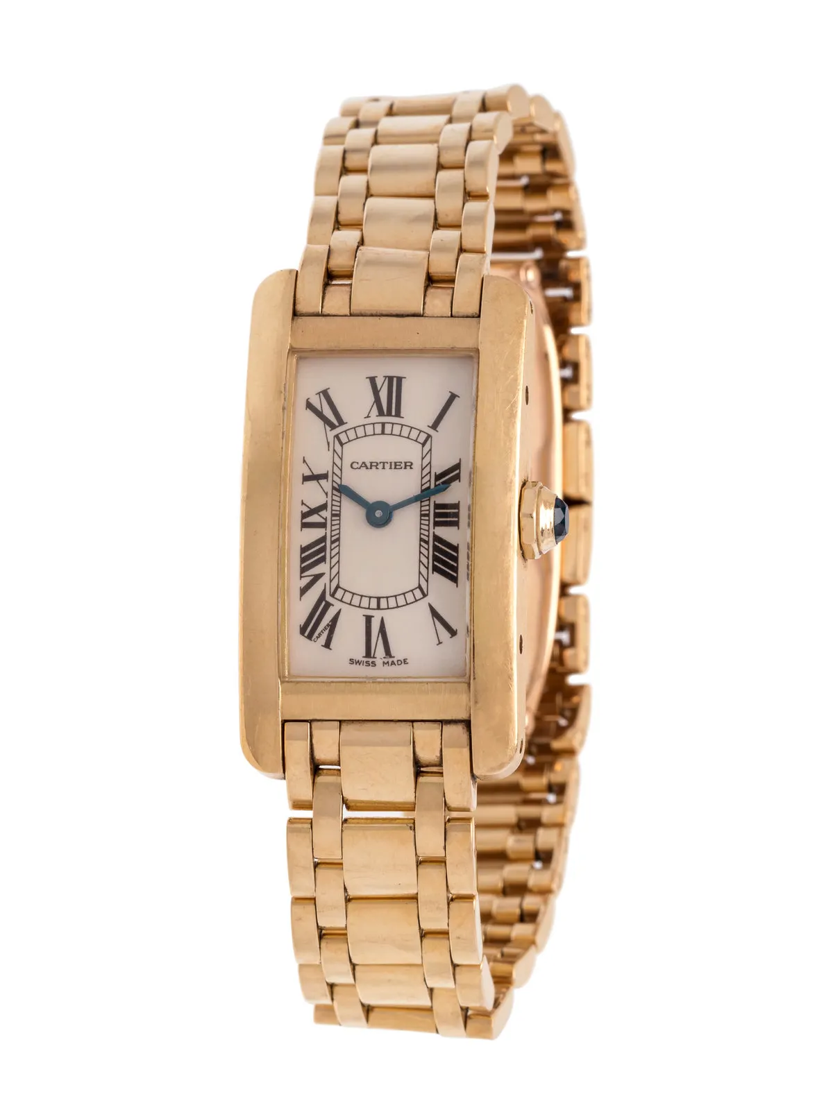 Cartier Tank Américaine 2482 35mm Yellow gold Cream