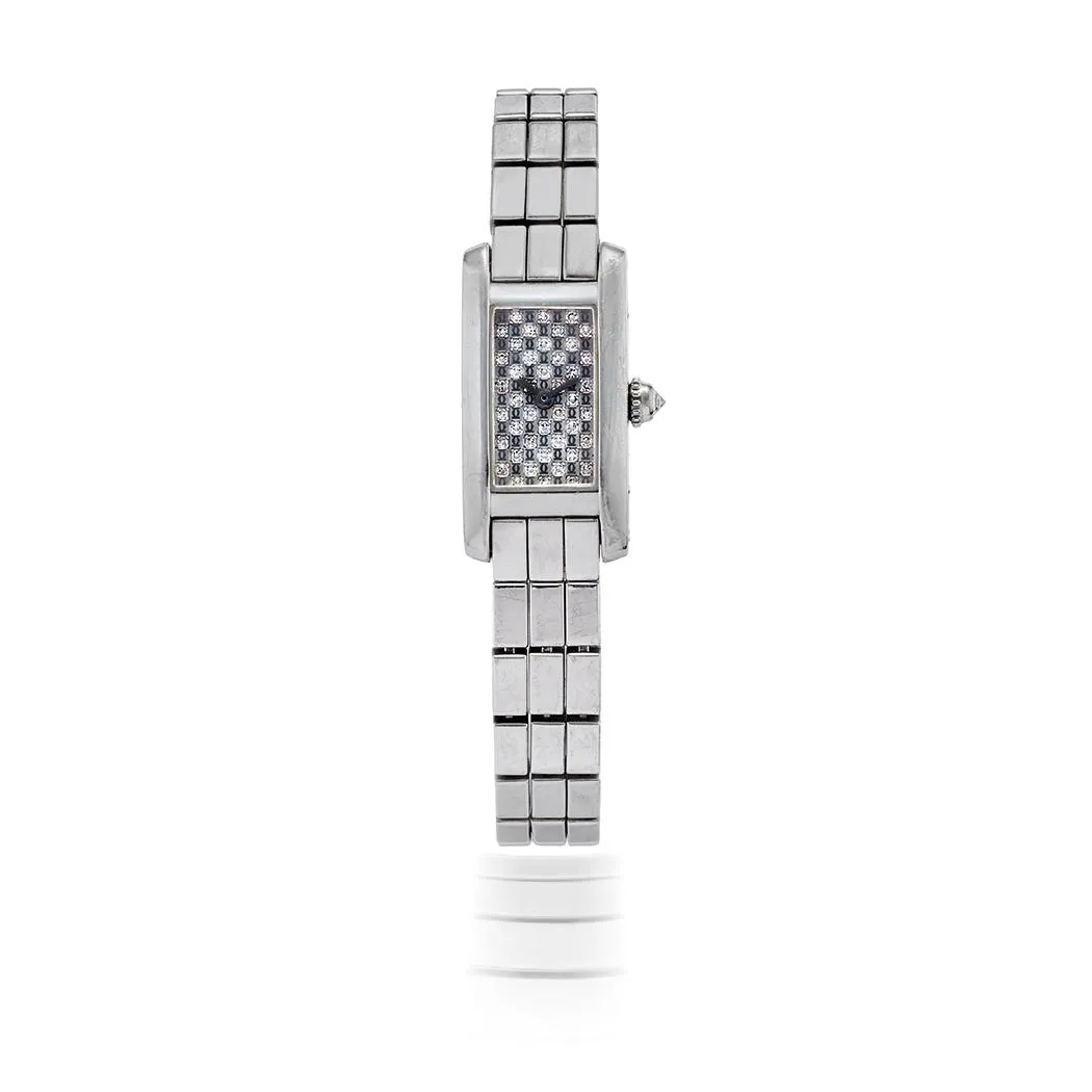 Cartier Tank 2544 14mm White gold Silver