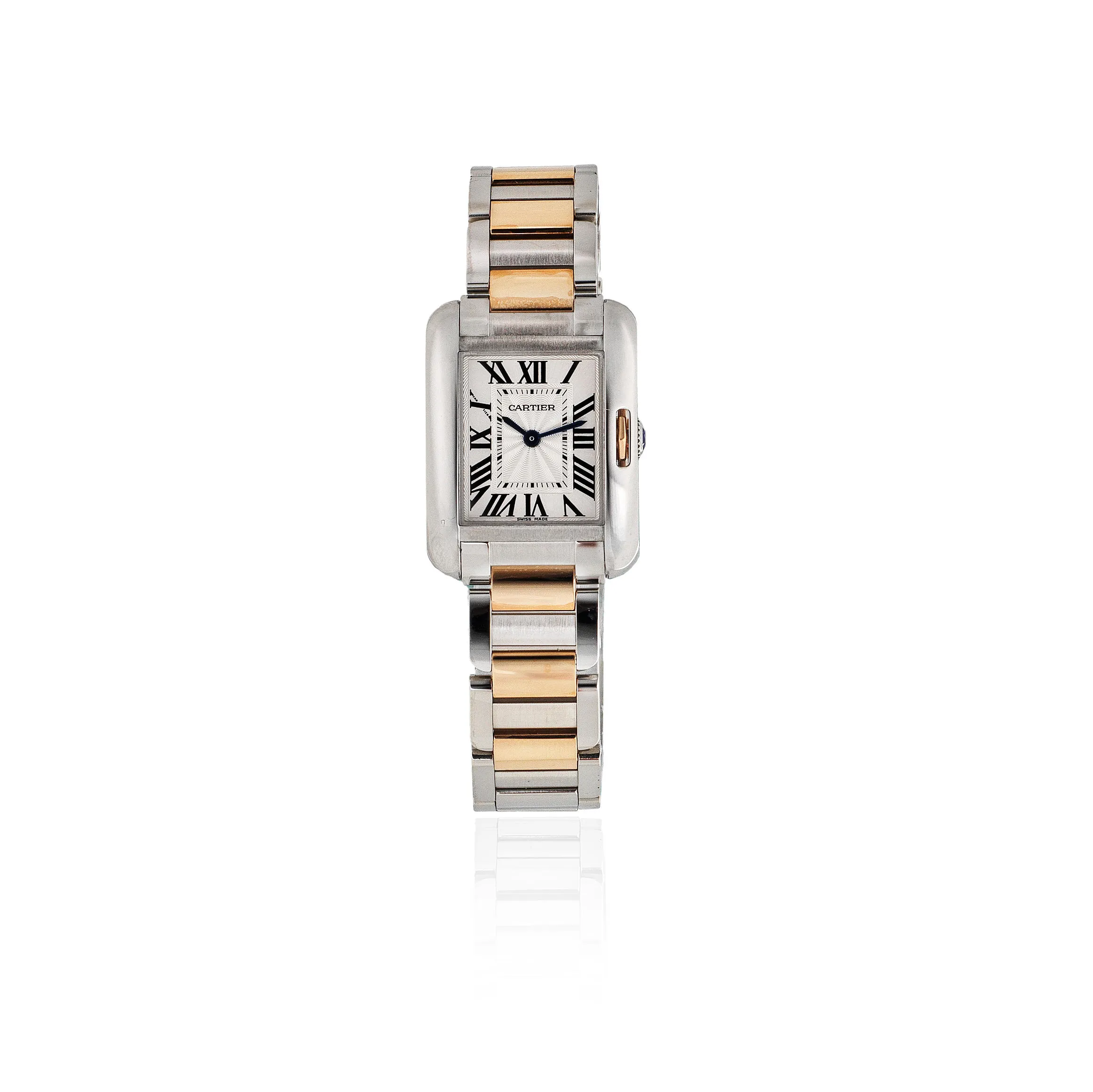 Cartier Tank 3485 24mm Yellow gold and Stainless steel Silver