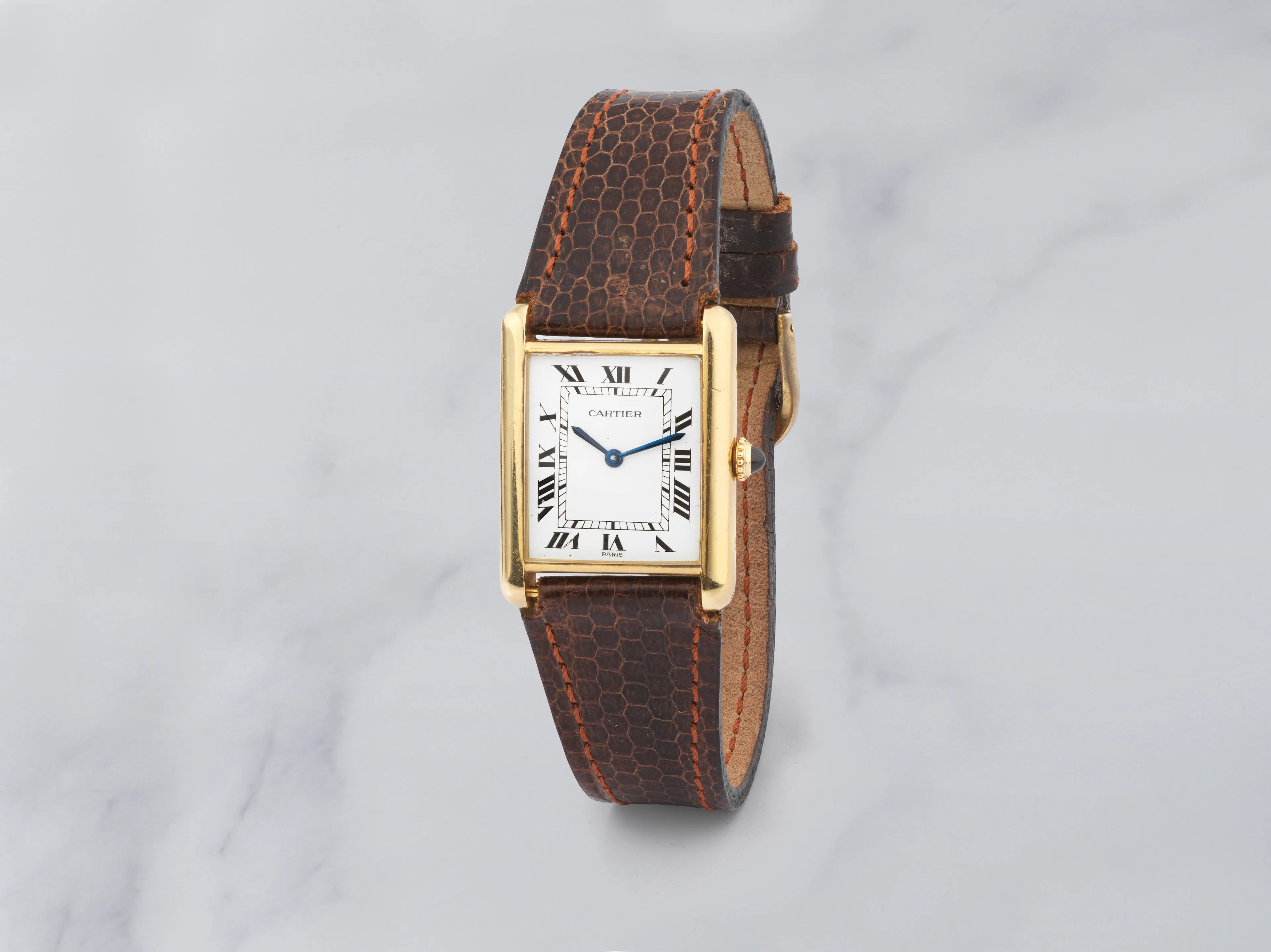 Cartier Tank 7808 24mm Yellow gold White