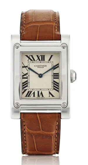 Cartier Tank 2485 D 26.5mm Platinum Silver