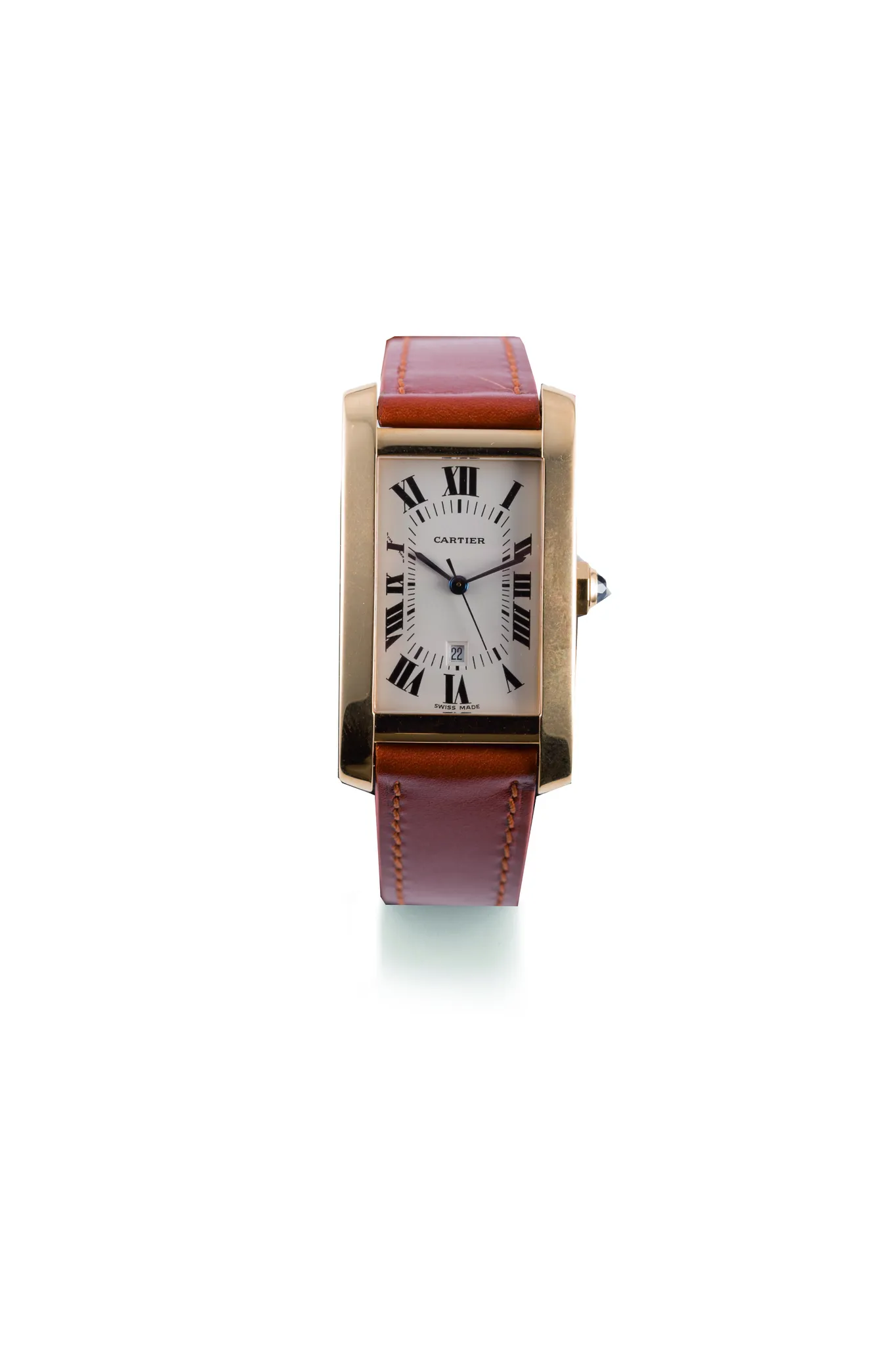 Cartier Tank Américaine 1564 23mm Yellow gold Silver