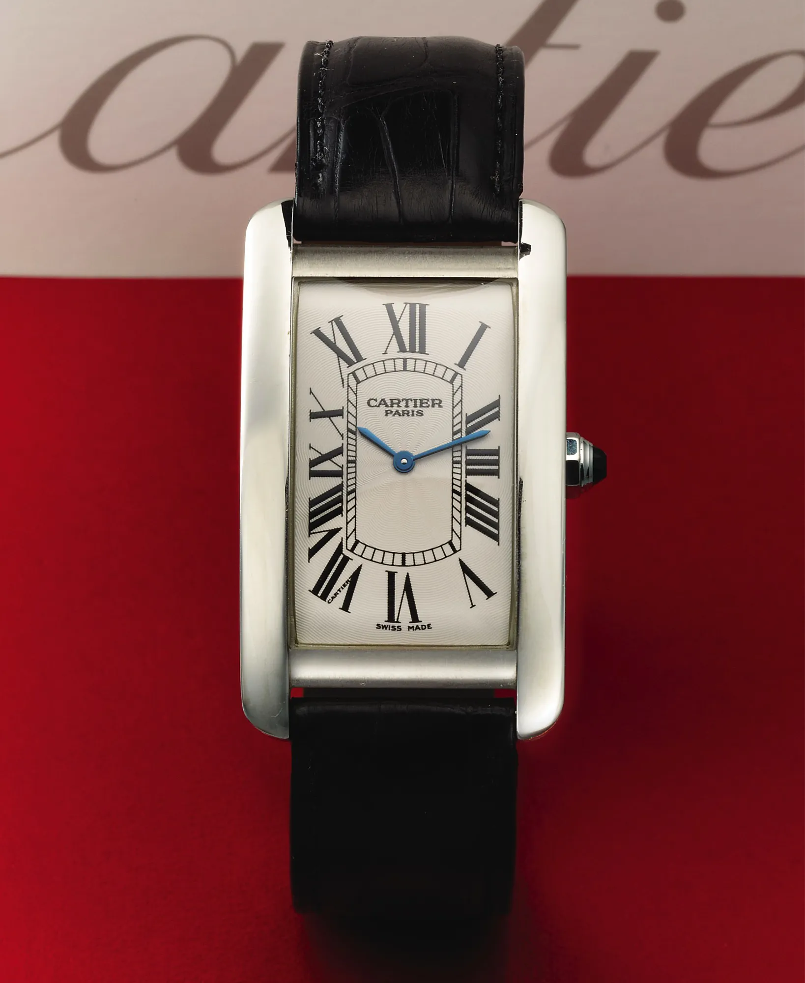 Cartier Tank Américaine 1734 27mm Stainless steel White