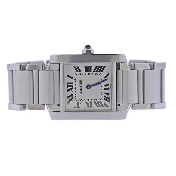 Cartier Tank Française 2301 25mm Stainless steel White