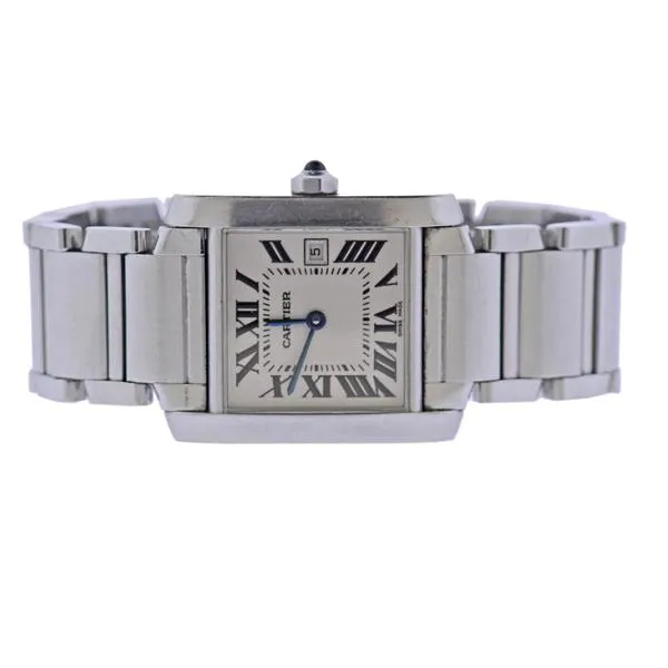 Cartier Tank Française 2485 25mm Stainless steel White