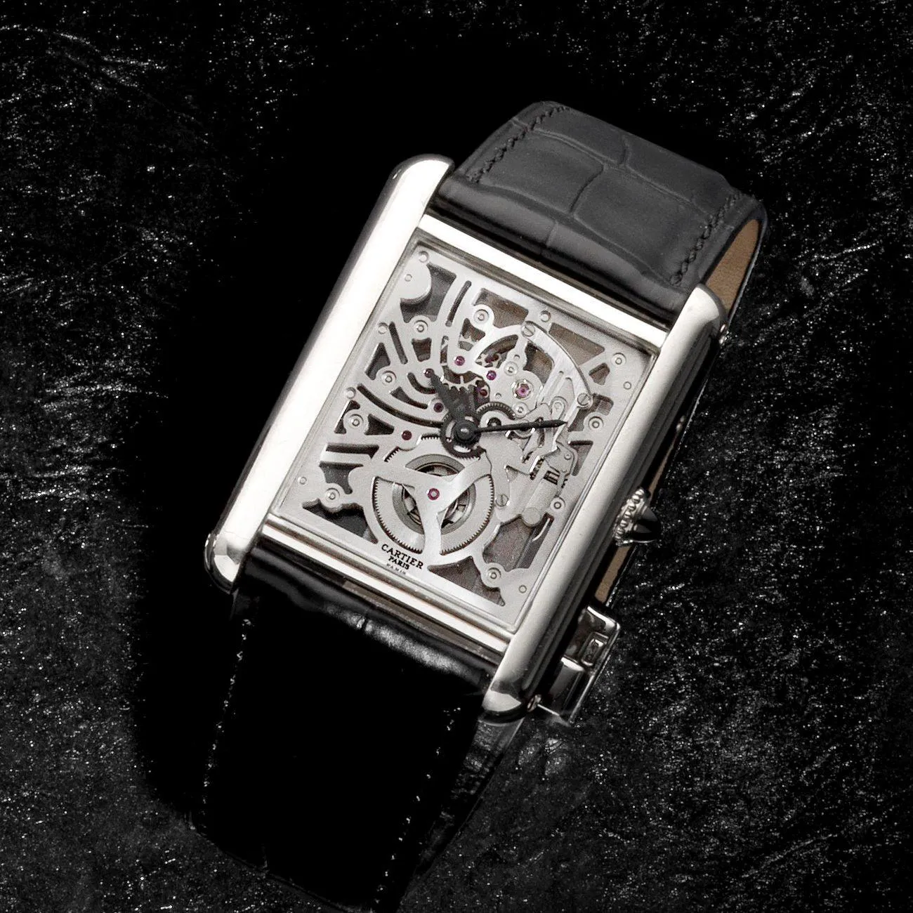 Cartier Tank 2671 29mm Platinum Skeletonized