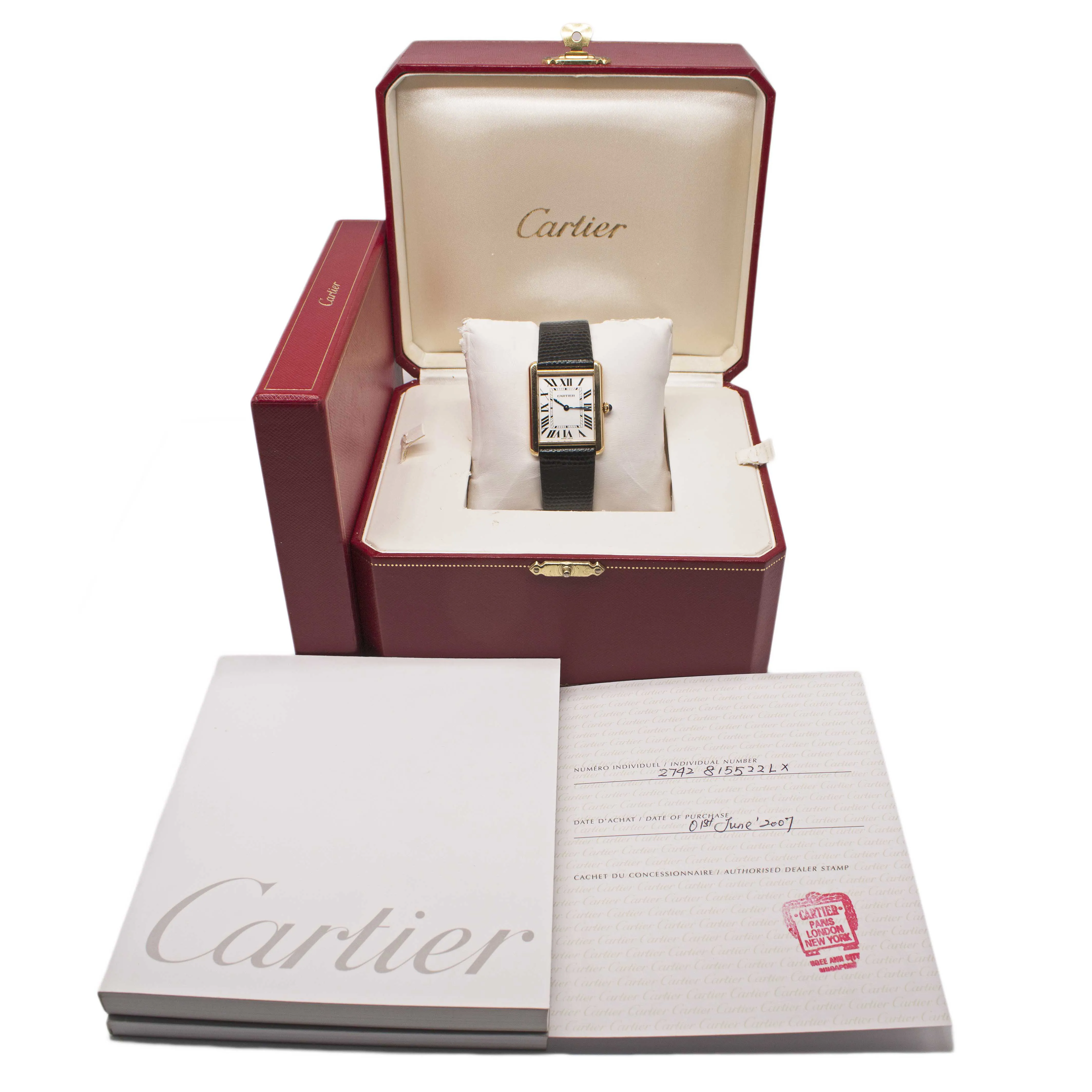 Cartier Tank 2742 35mm Yellow gold and stainless steel White