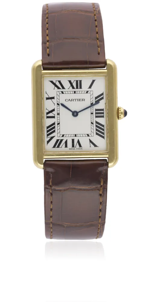 Cartier Tank Solo 2742 35mm 18k solid gold White