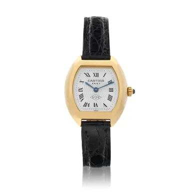 Cartier 1945 24mm Yellow gold Silver