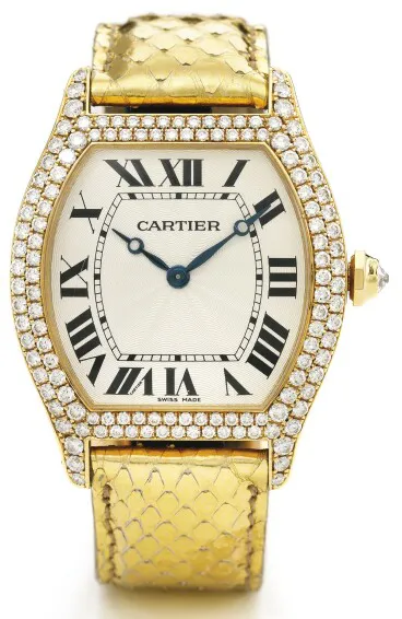 Cartier 2498 43mm Yellow gold Silver