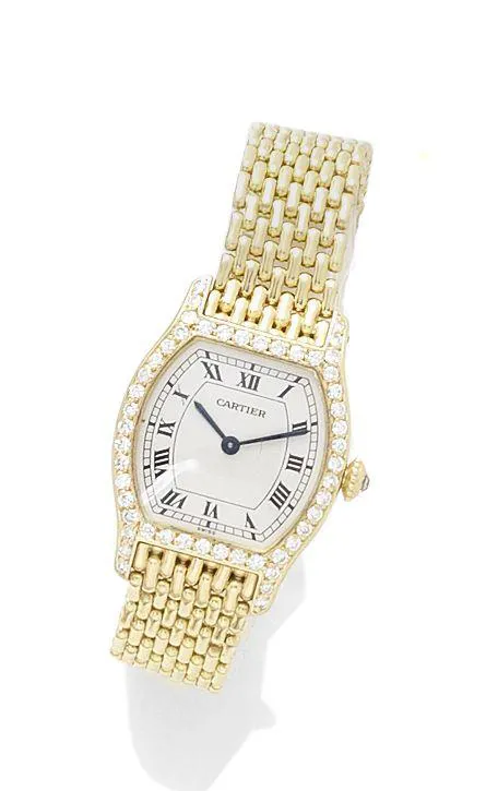 Cartier Tortue 2496 22mm Yellow gold Silver