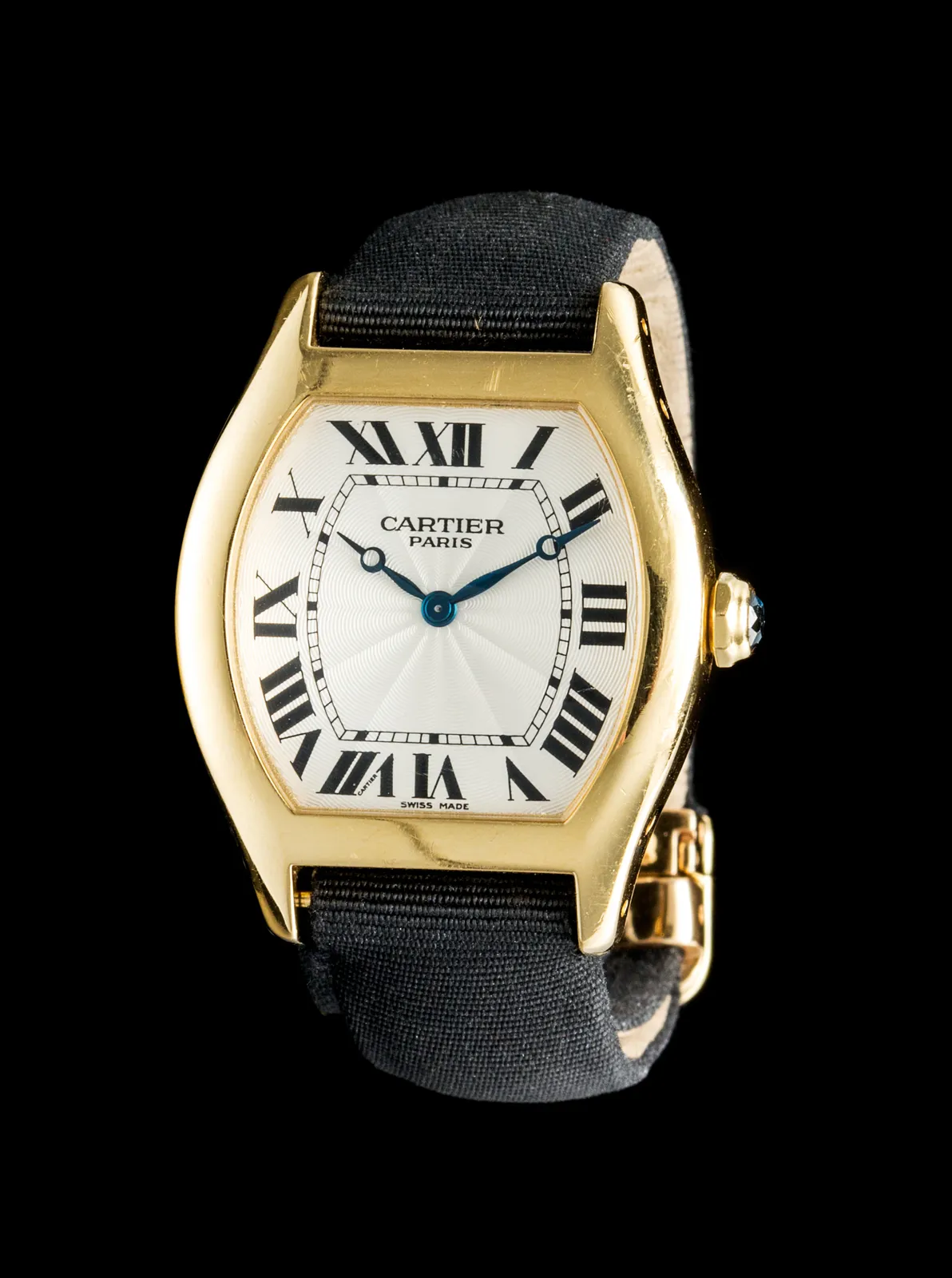 Cartier Tortue 2496C 34mm Yellow gold Silver