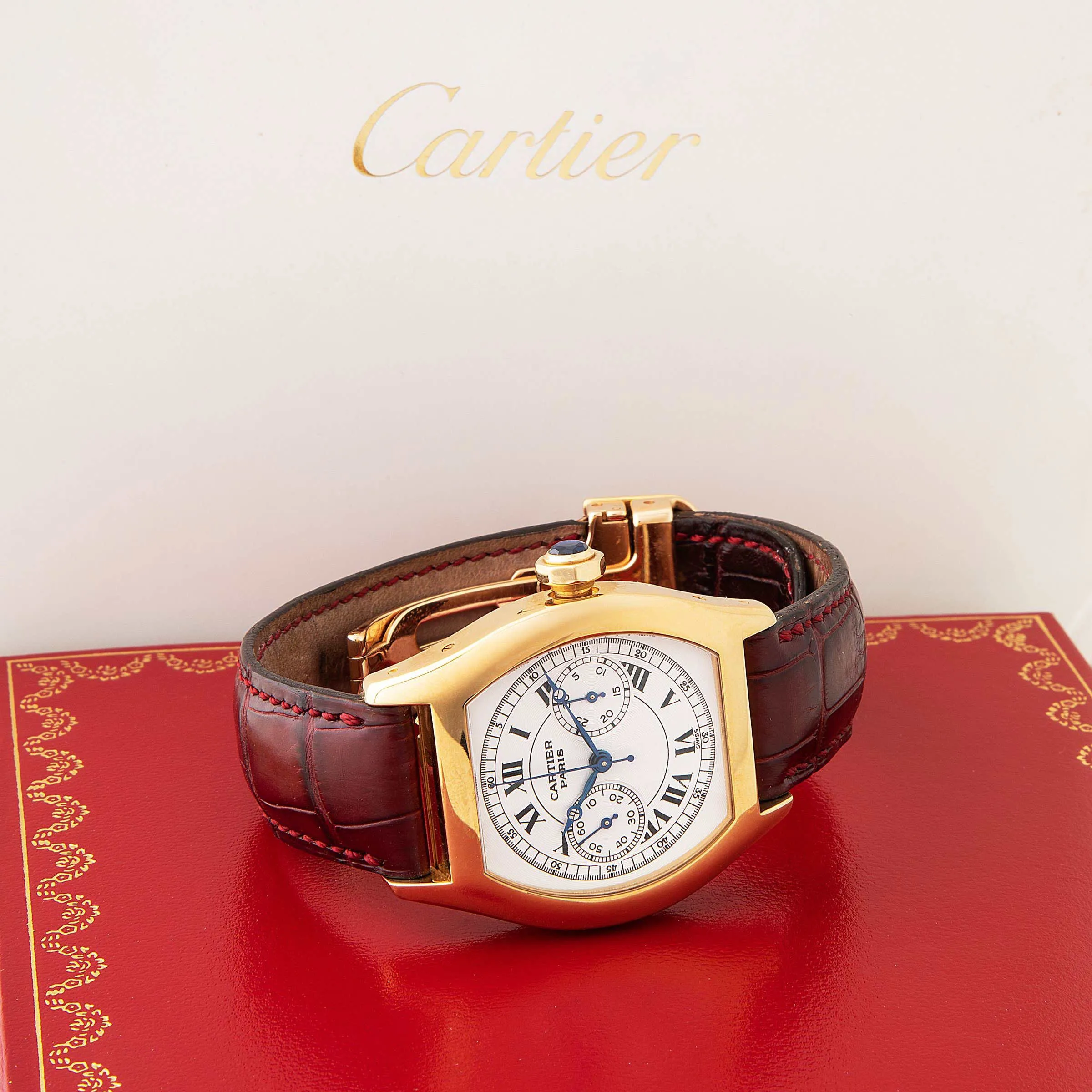 Cartier Tortue Chronograph 2356 34mm Yellow gold 4