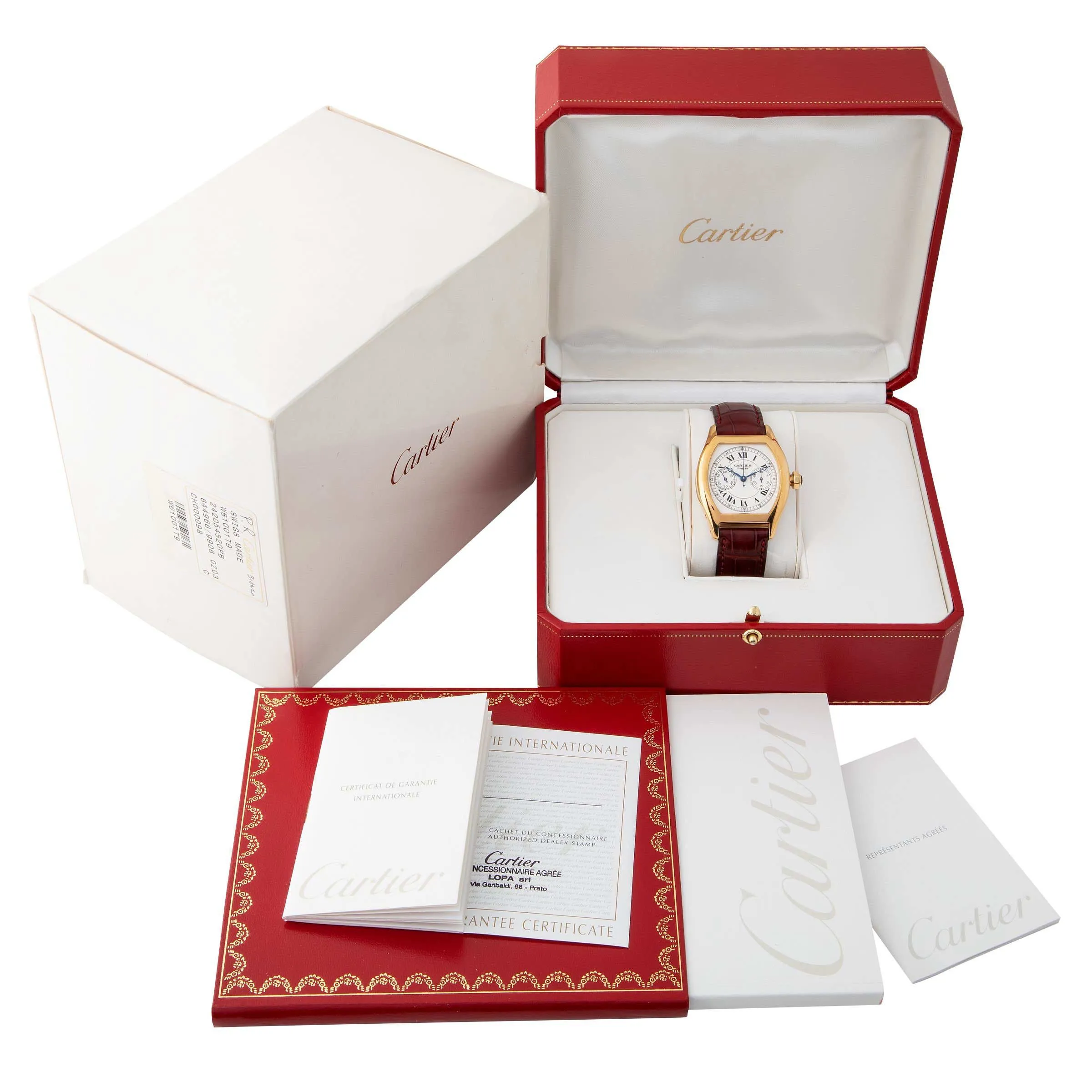 Cartier Tortue Chronograph 2356 34mm Yellow gold 5