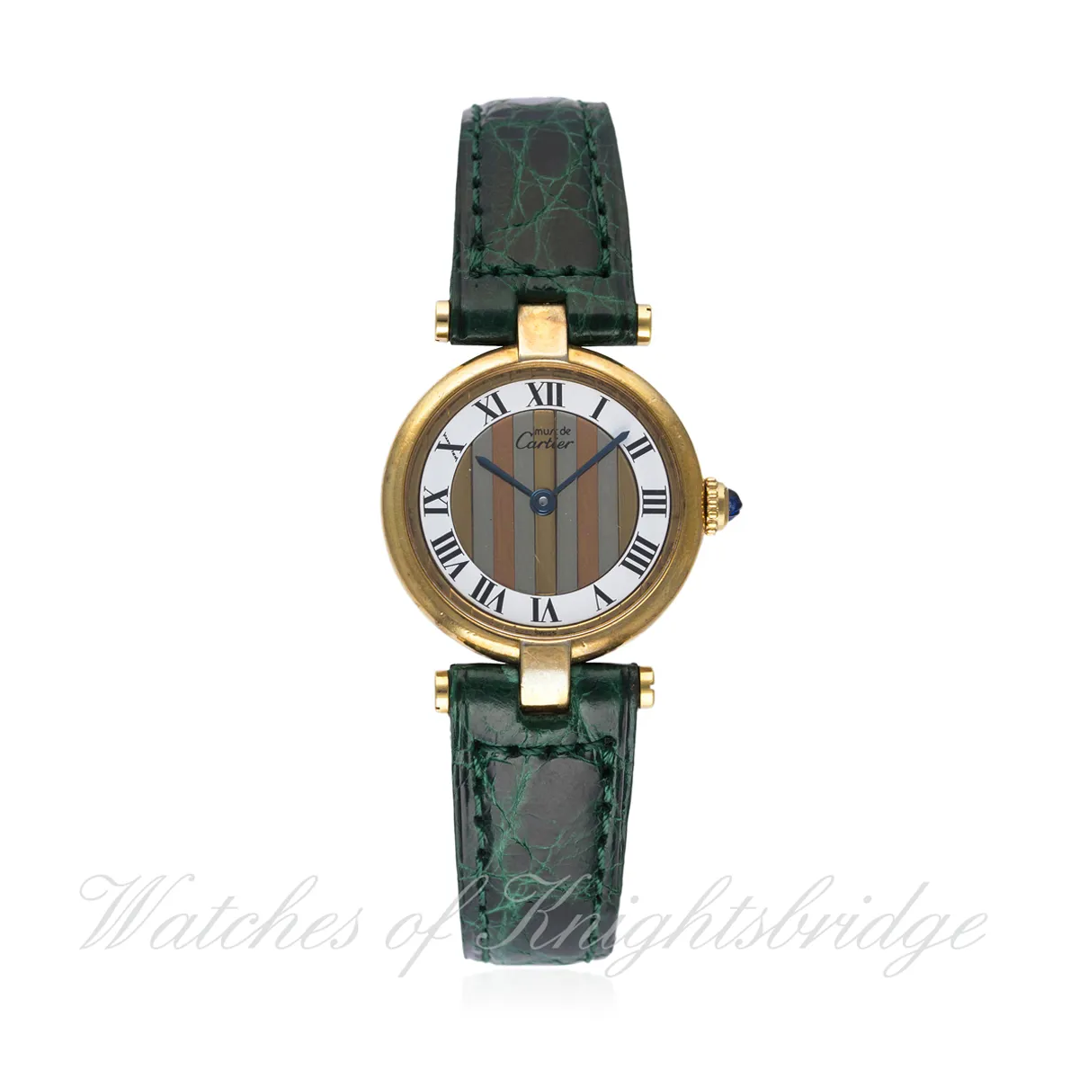 Cartier Vermeil 590004 24mm Silver-gilt Tone mirrored