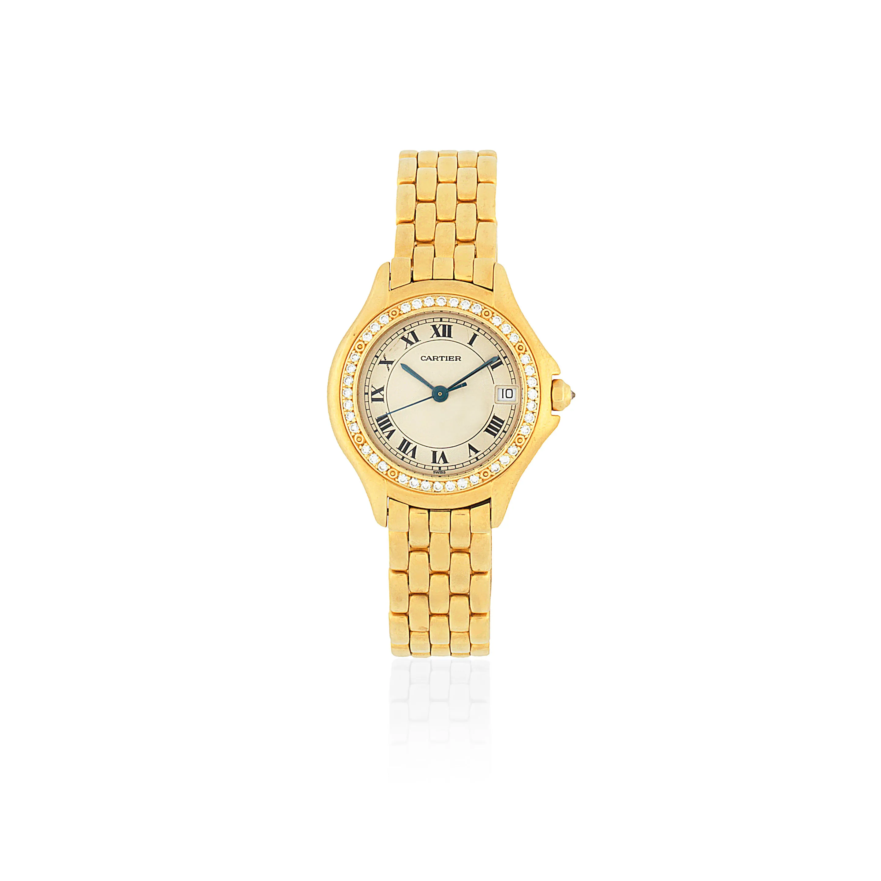 Cartier Cougar 1710 26mm Yellow gold Cream