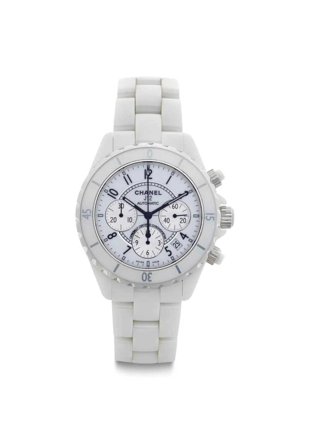 Chanel J12 H1007 41mm Ceramic and Stainless steel White