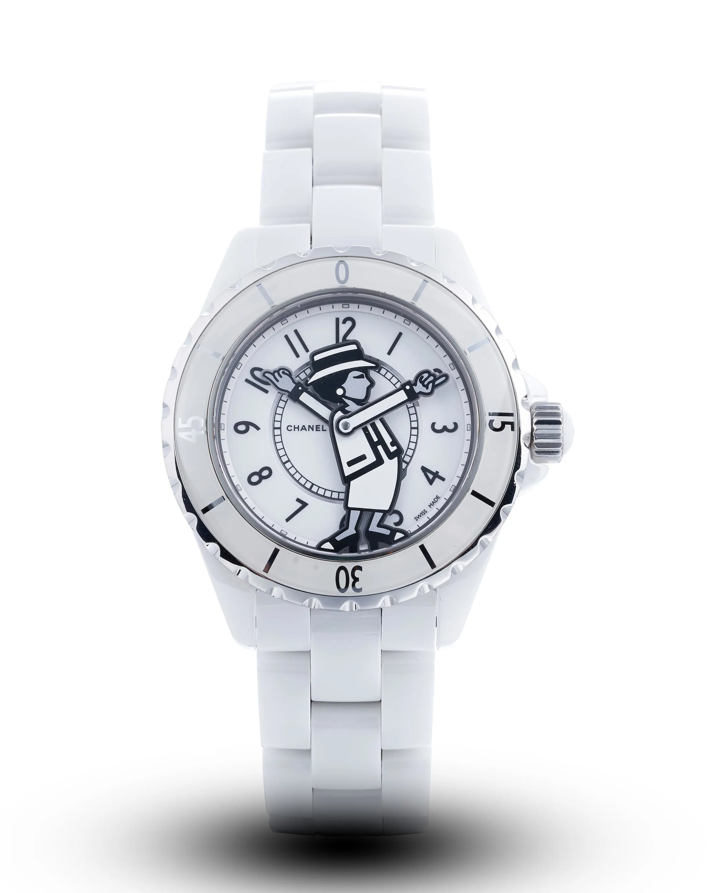 Chanel Mademoiselle J12 39mm Ceramic White