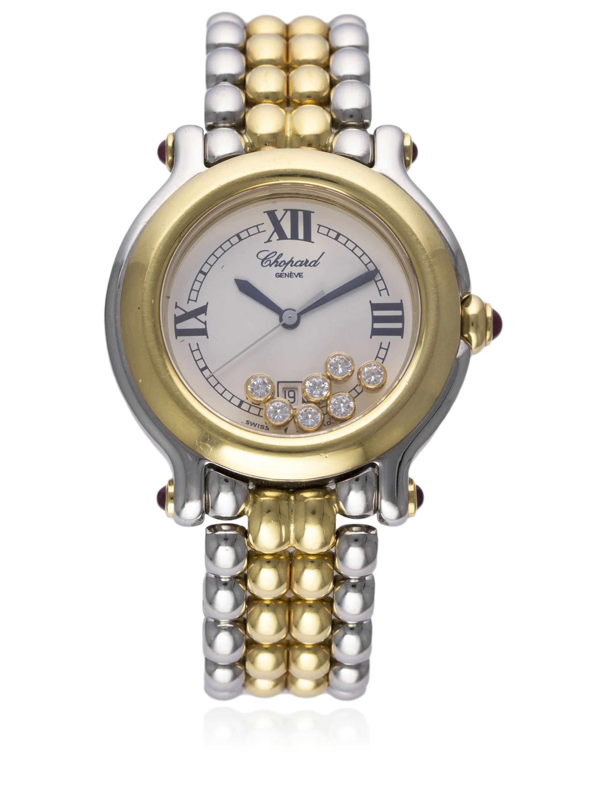 Chopard Happy Sport 8236 32mm Stainless steel & solid gold White