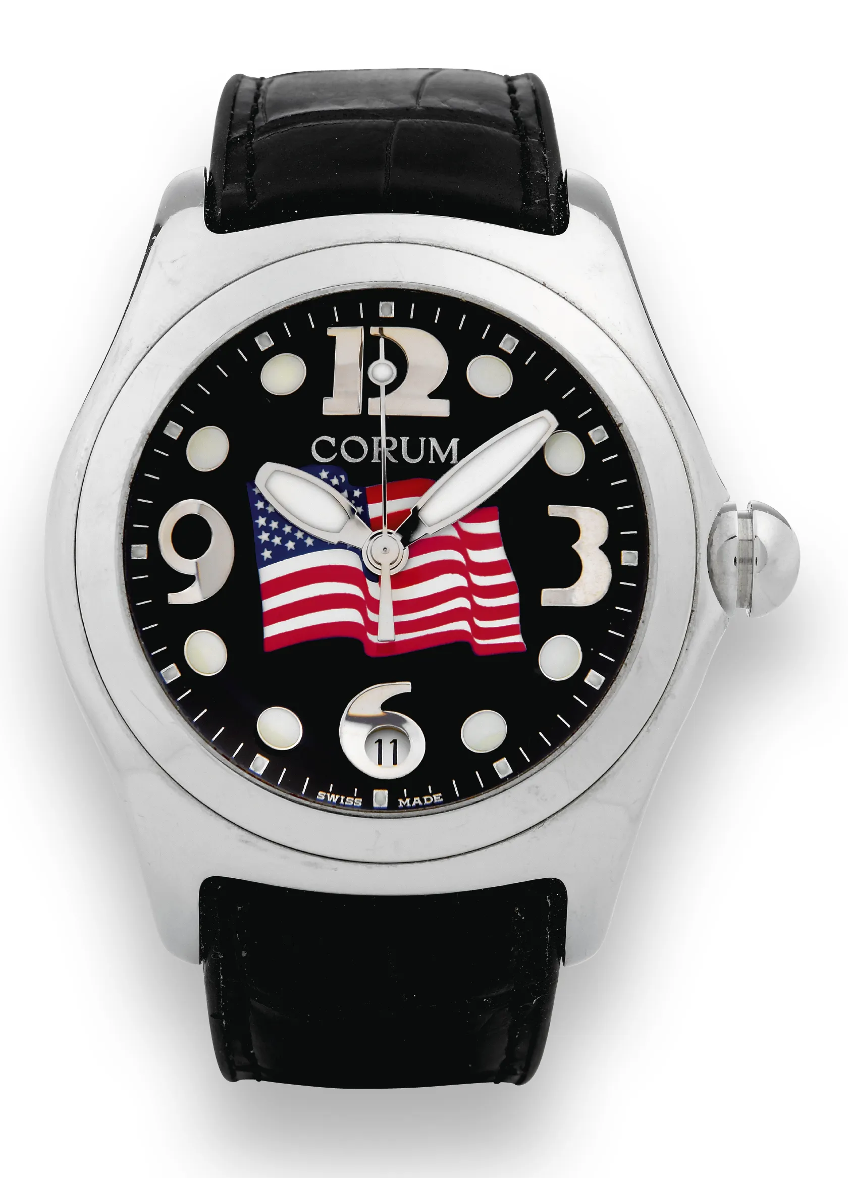 Corum Bubble 163.150.20 45mm Stainless steel Black