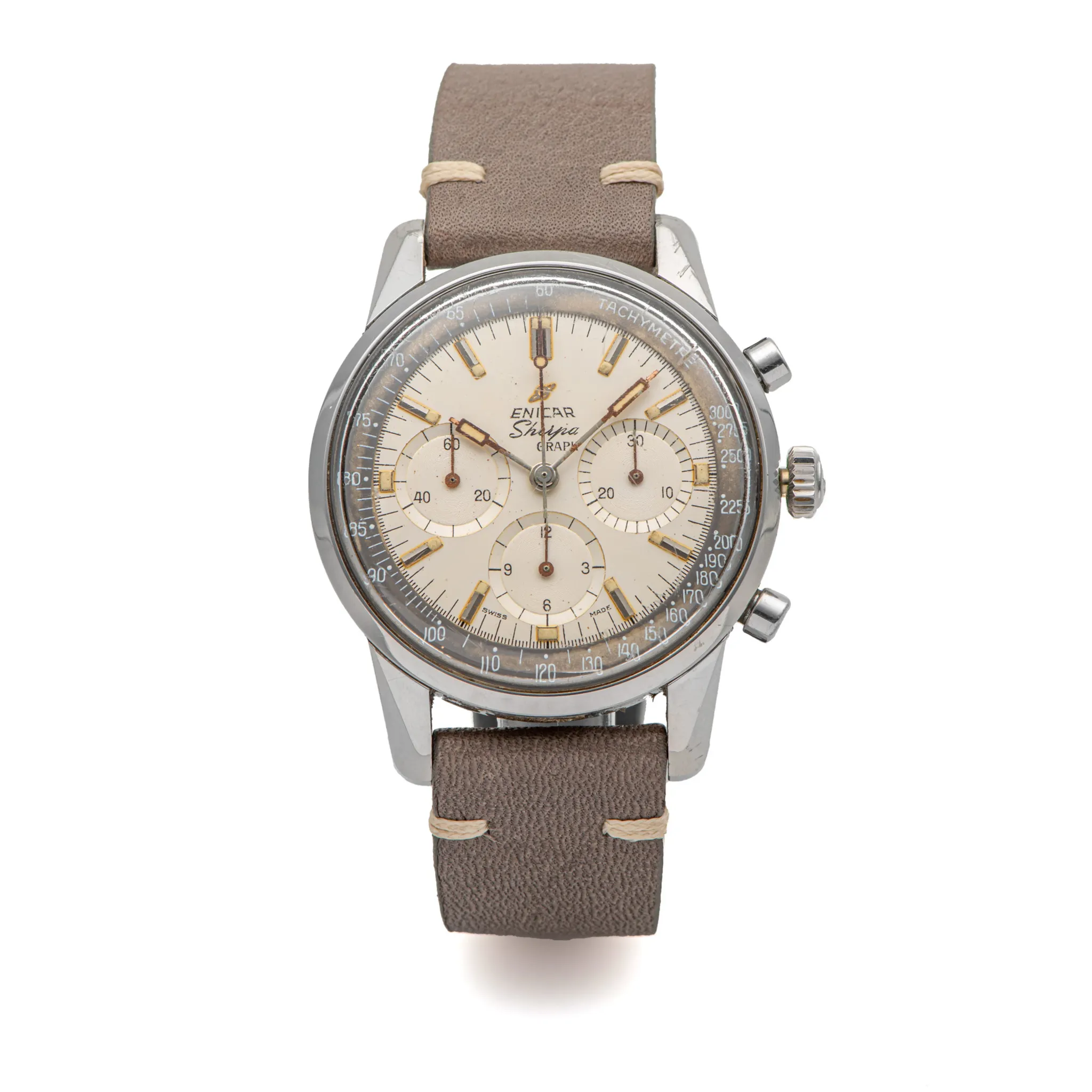 Enicar Sherpa 072-02-01 40mm Stainless steel Off-white