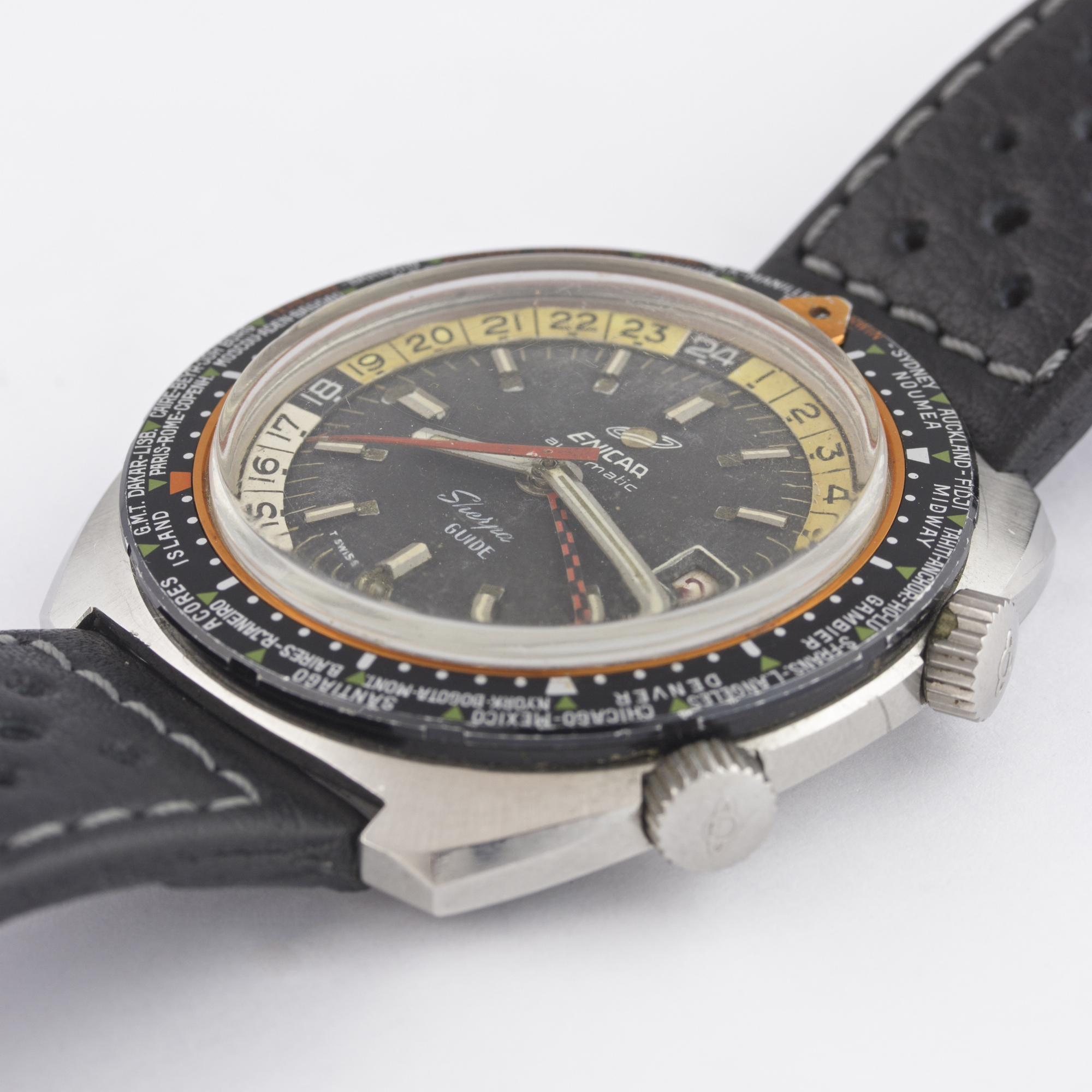 Enicar Sherpa Guide 600 148-35-01 Stainless steel Black 1960