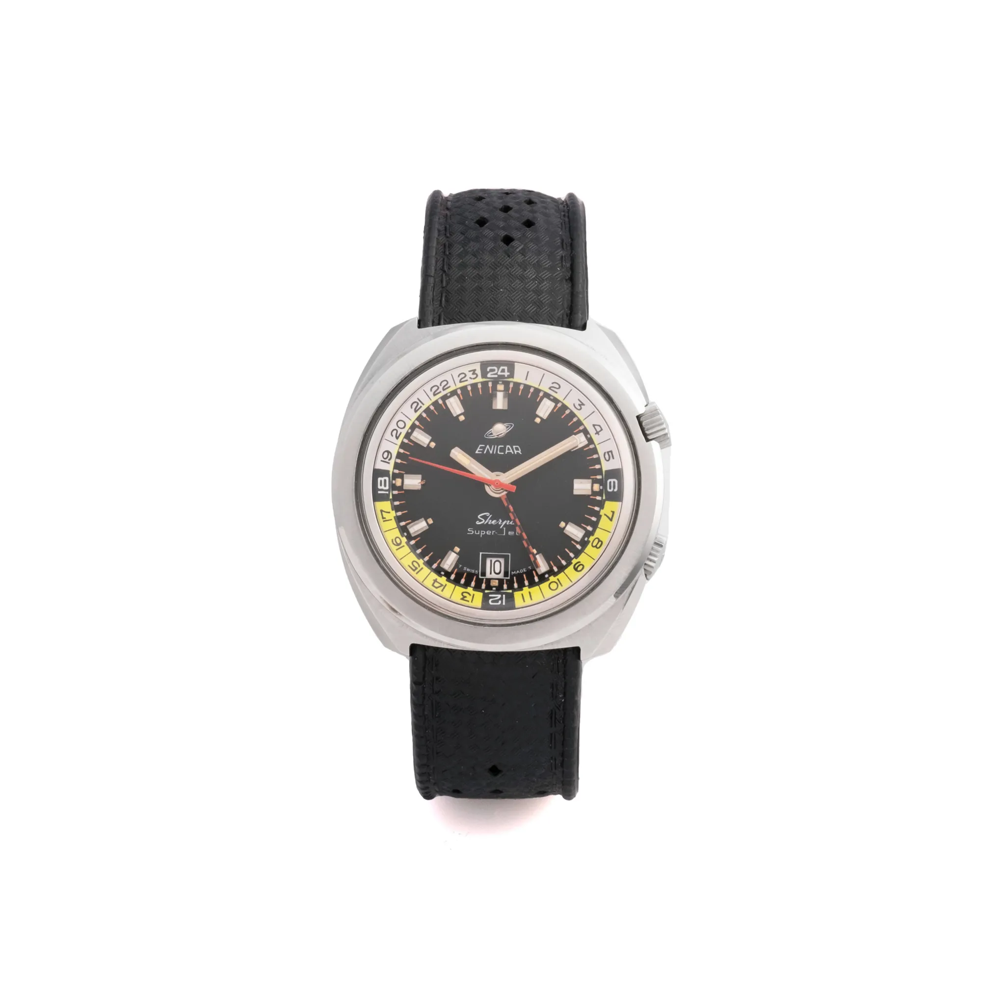 Enicar Sherpa 166-36-01 43mm Stainless steel Black